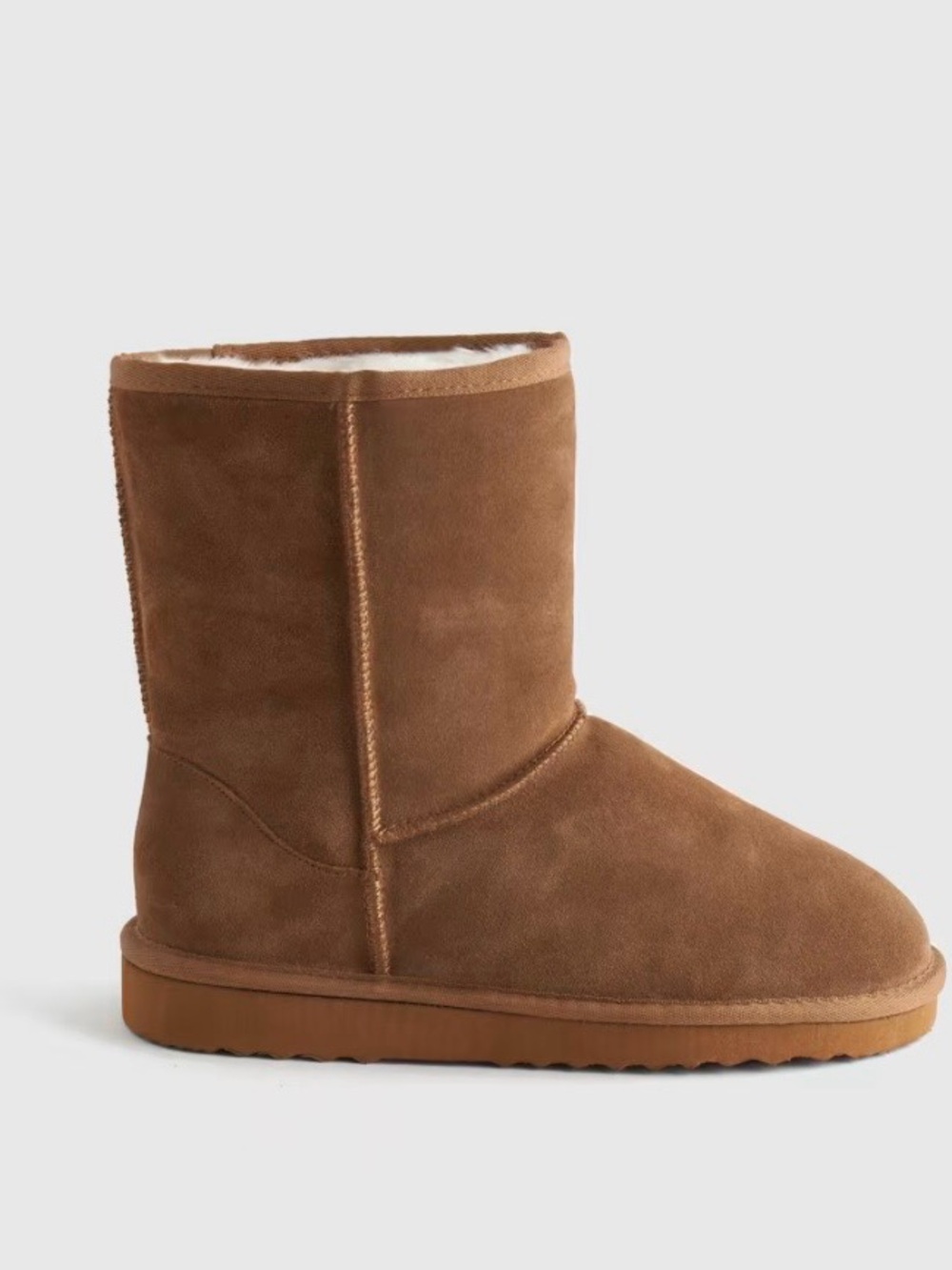 NIB QUINCE 💯 AUSTRALIAN SHEARLING MID-CALF SUEDE LEATHER BOOT PECAN SIZE 8 - Picture 2 of 15